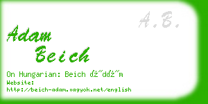 adam beich business card